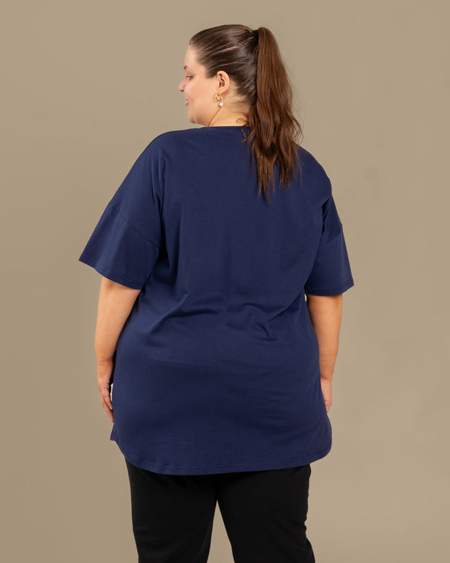 T-Shirt Long Ocean Blue