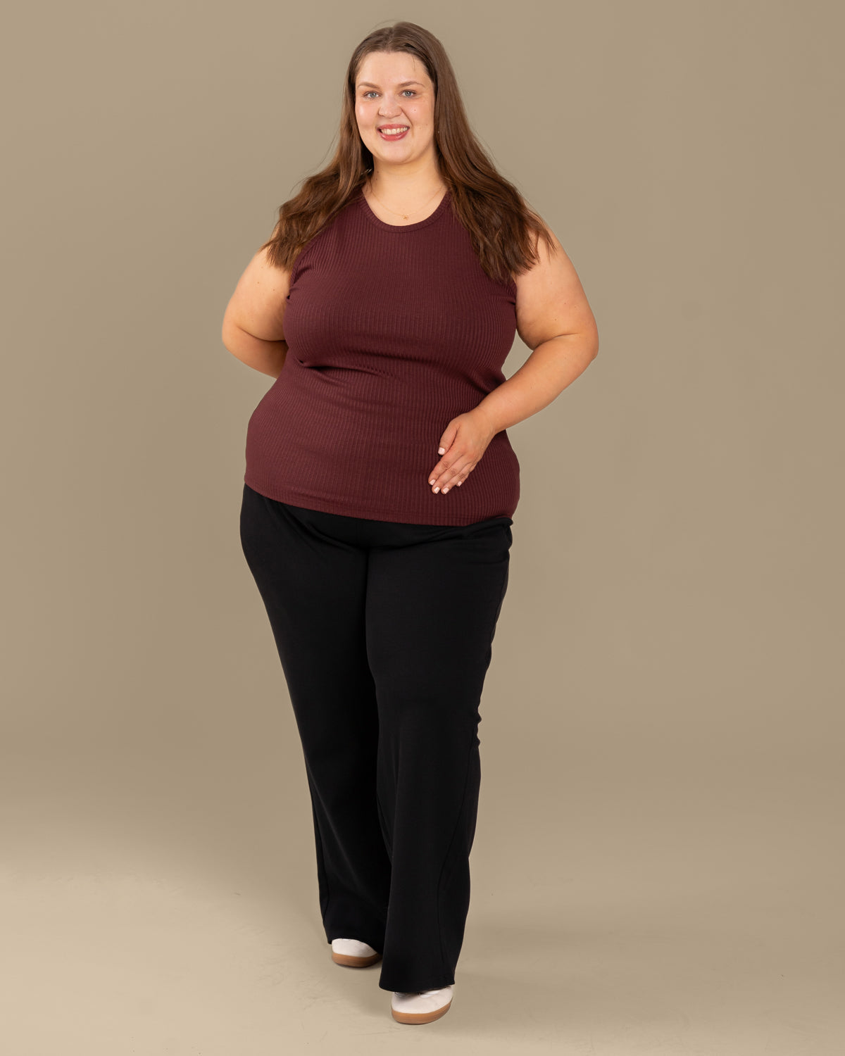 Ribbed Top Burgundy