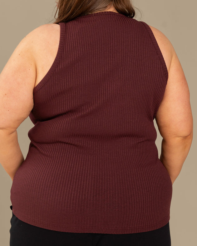 Ribbed Top Burgundy