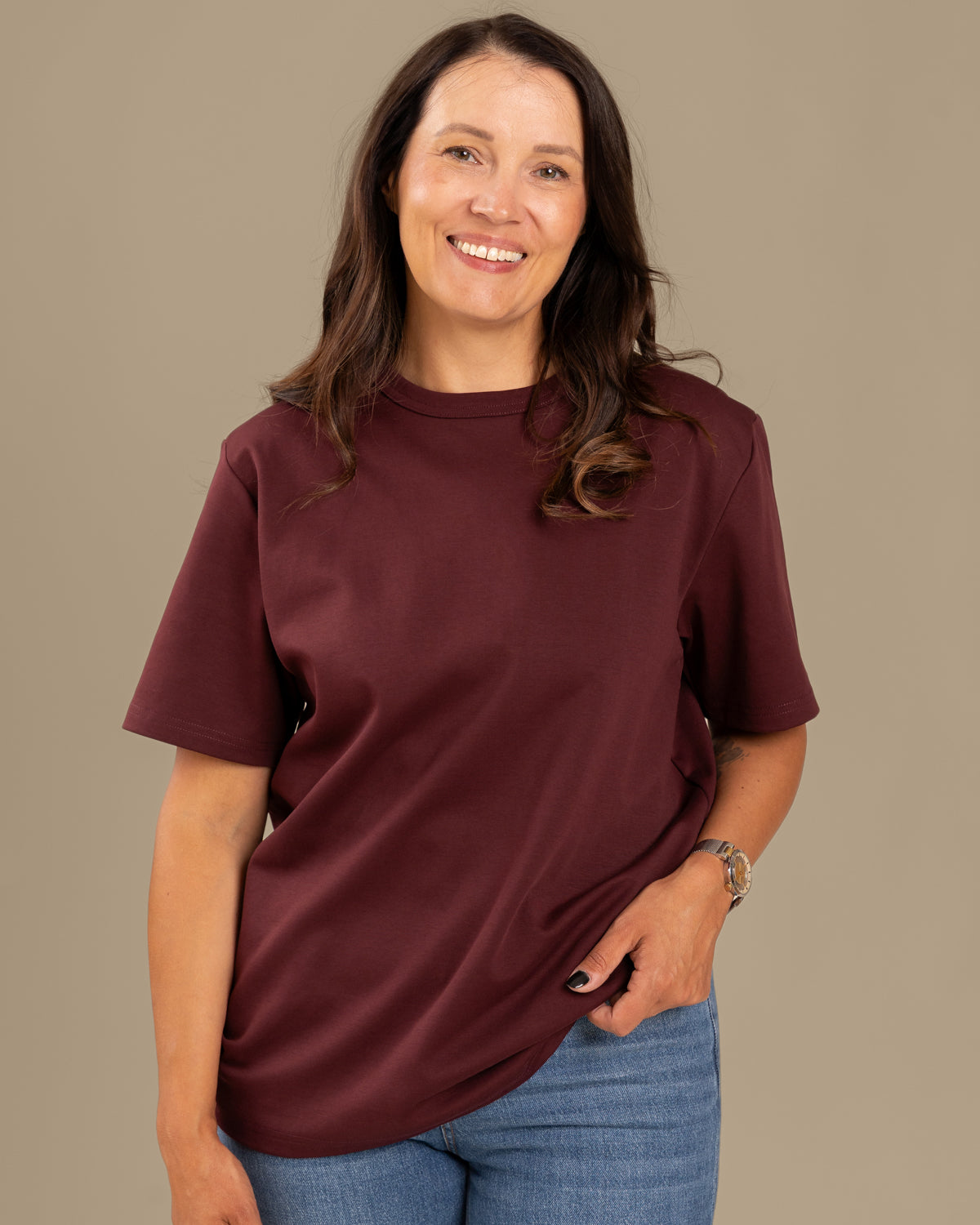 Ajaton T-Shirt Burgundy