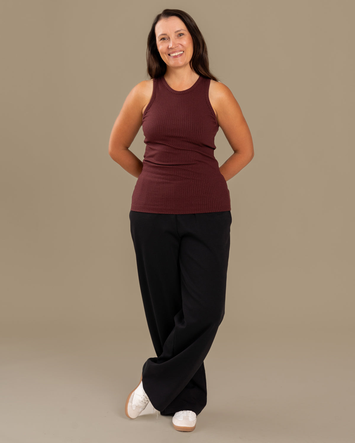 Ribbed Top Burgundy