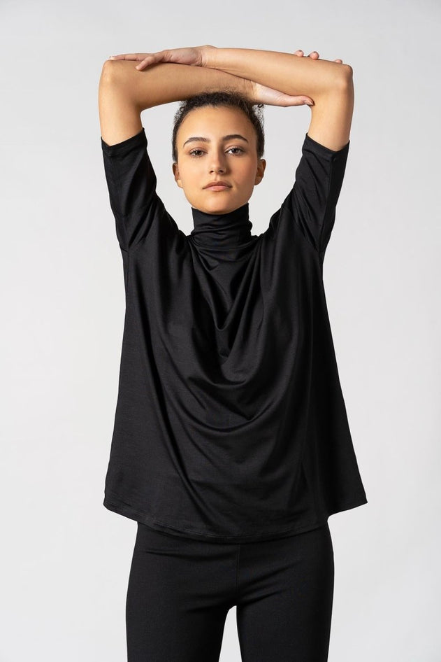 Tomasine Turtleneck Top Black - IVALO.COM