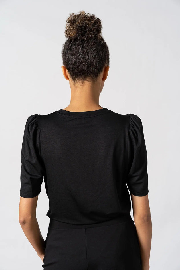 Tu Puff Sleeve Top Black - IVALO.COM
