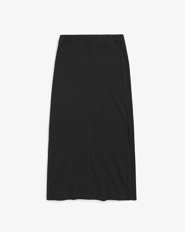 Ribbed Tube Skirt True Black