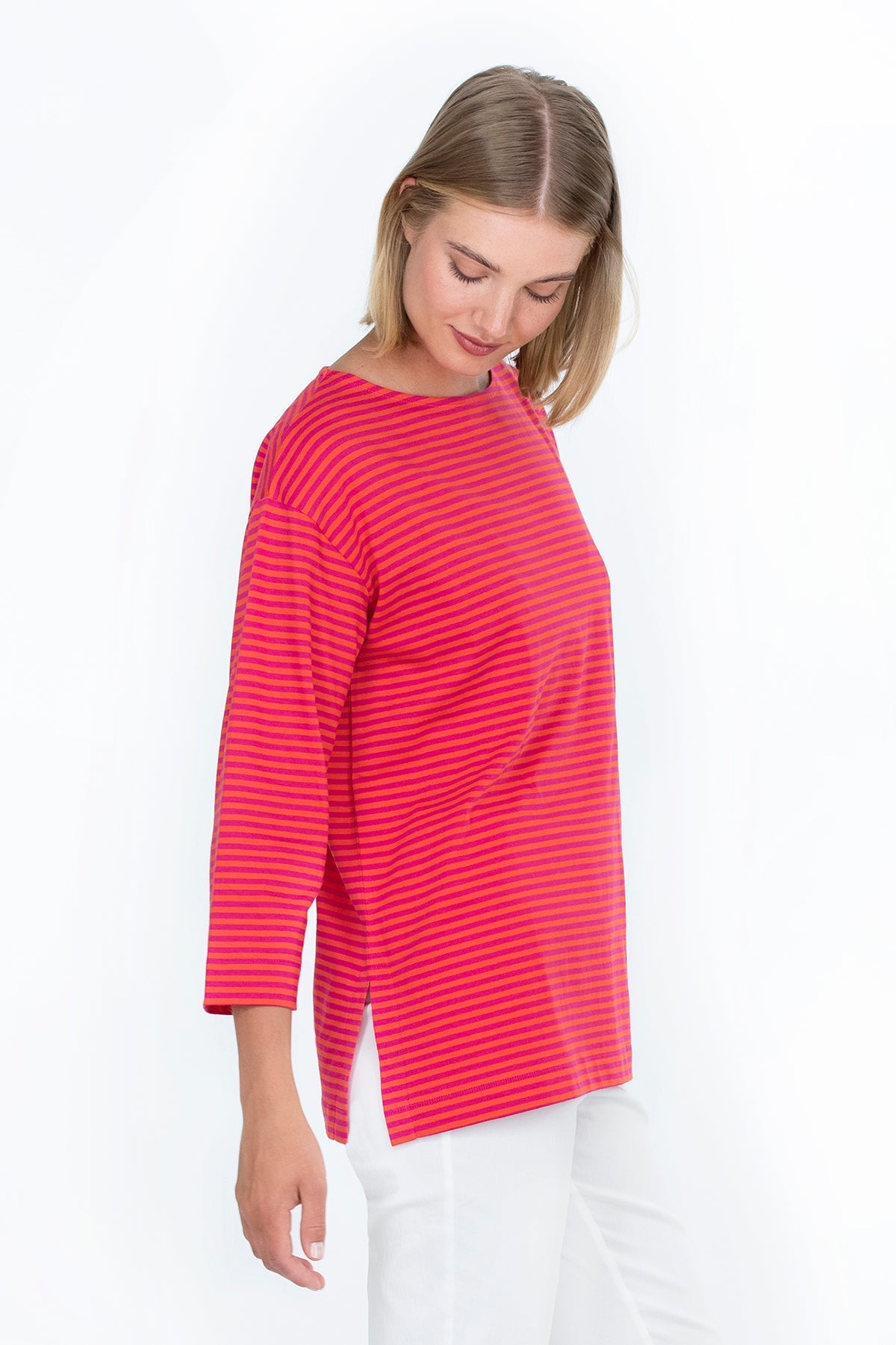 Ulpukka Shirt Striped Orange Pink