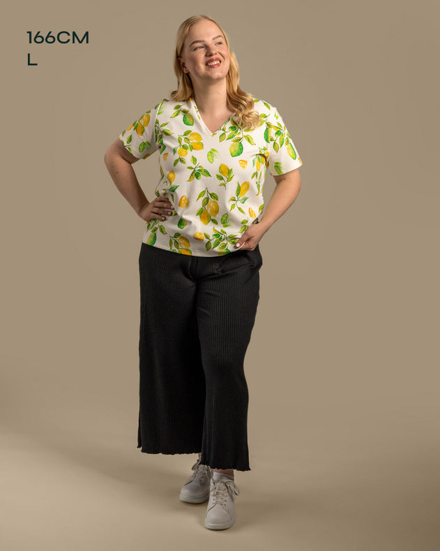 V-Neck T-Shirt Limone Yellow