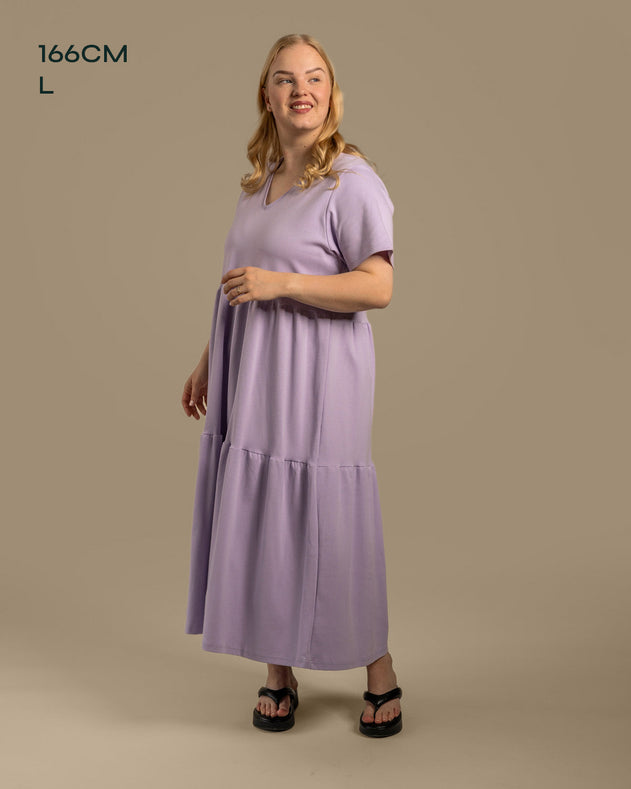 V-Neck Maxi Dress Lavender