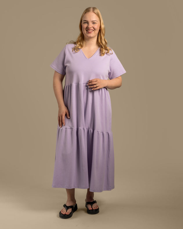 V-Neck Maxi Dress Lavender