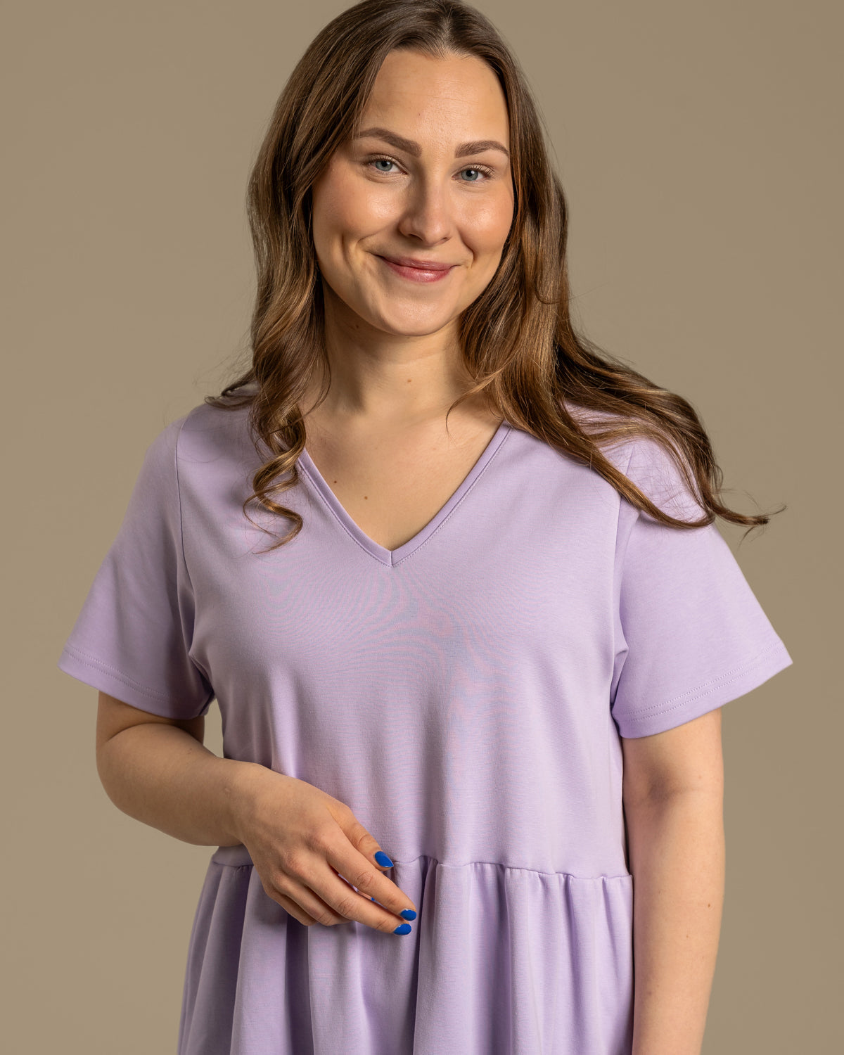 V-Neck Maxi Dress Lavender