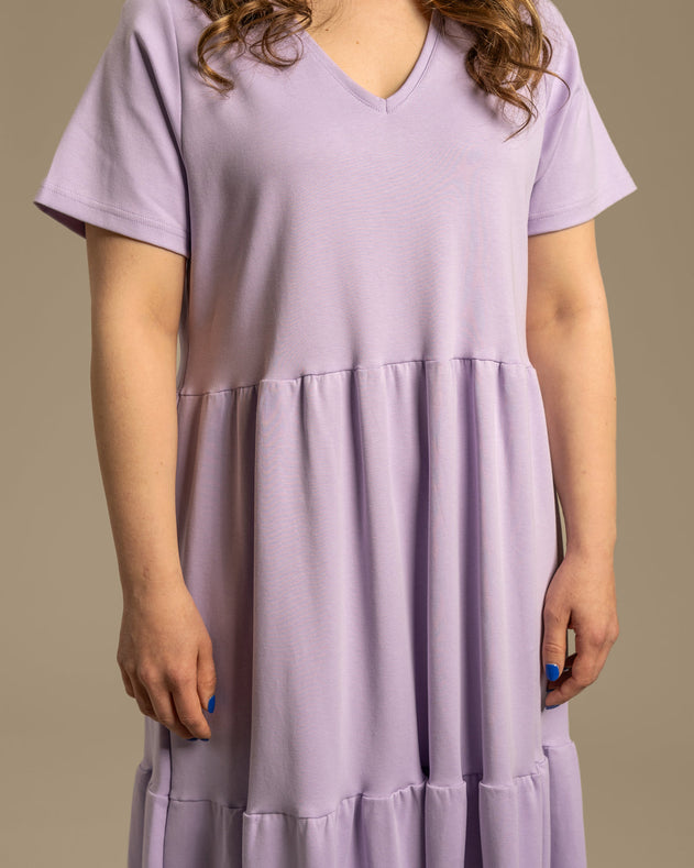V-Neck Maxi Dress Lavender