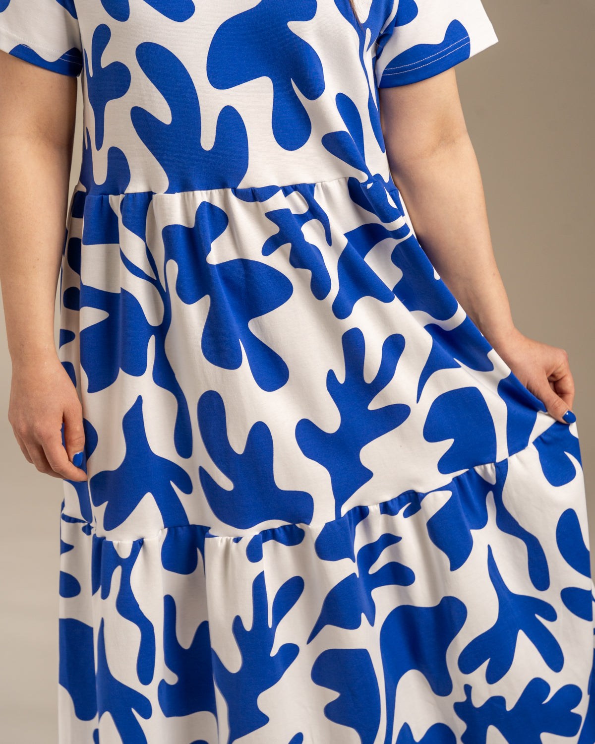 V-Neck Maxi Dress Como Blue