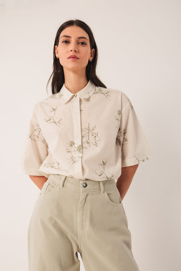 Wide-Leg Pants Beige