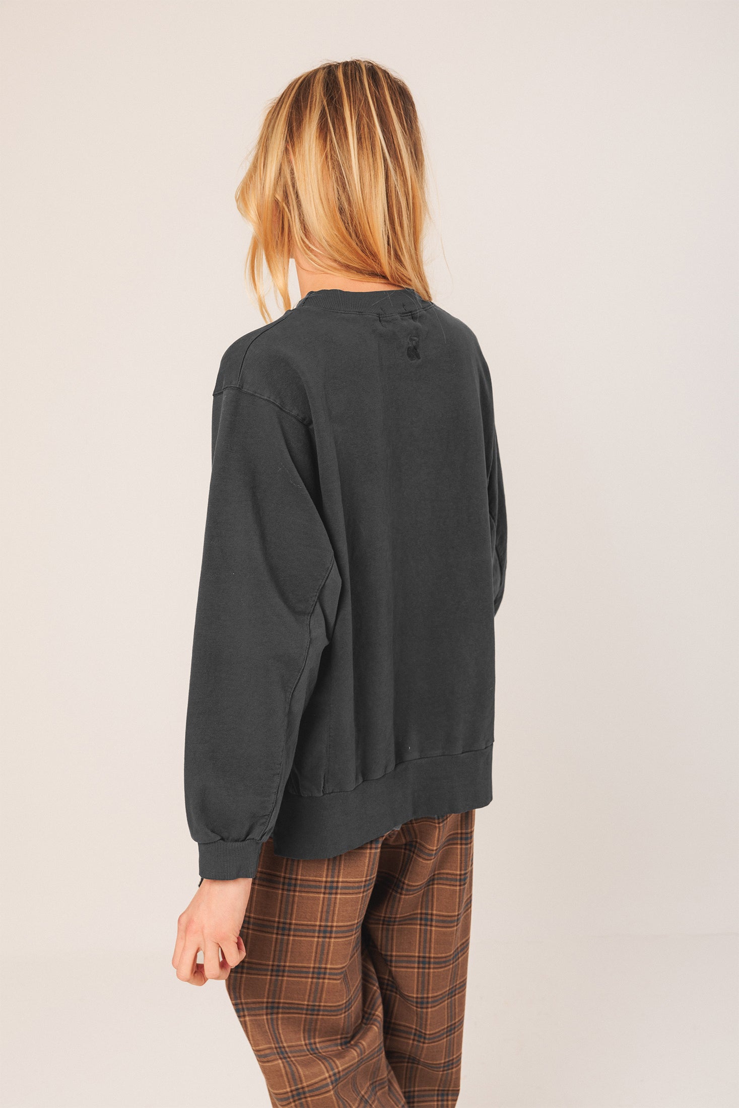 Cotton Terry Looped Sweatshirt Blue