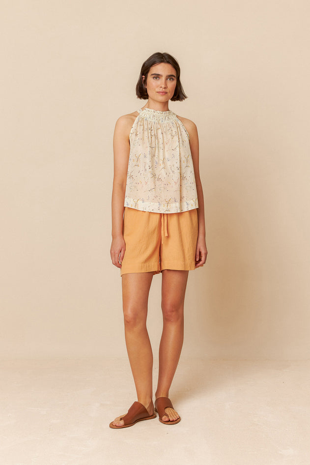 Halter Collar Top Vanilla