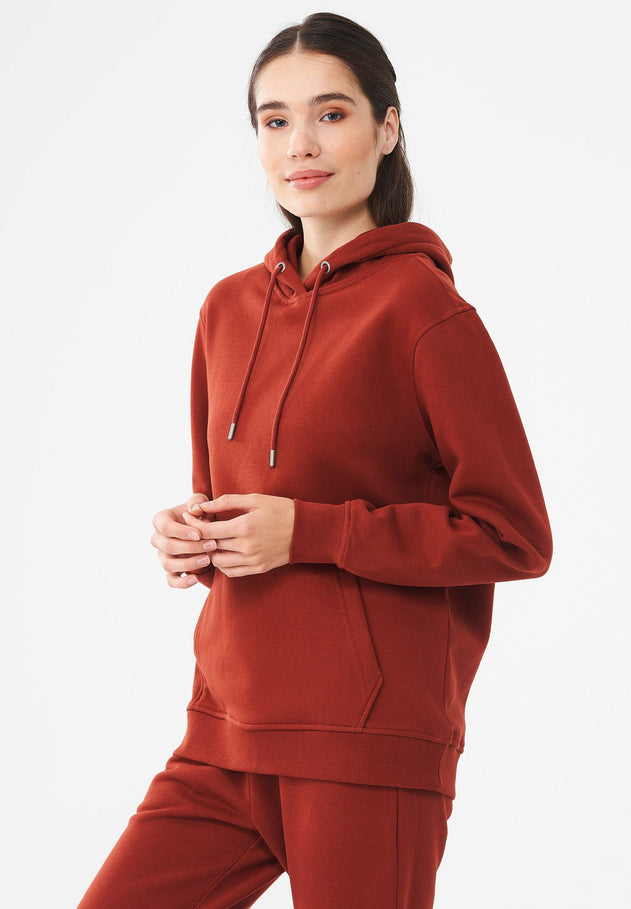 Women's Organic Cotton Hoodie With Kangaroo Pocket Ginger