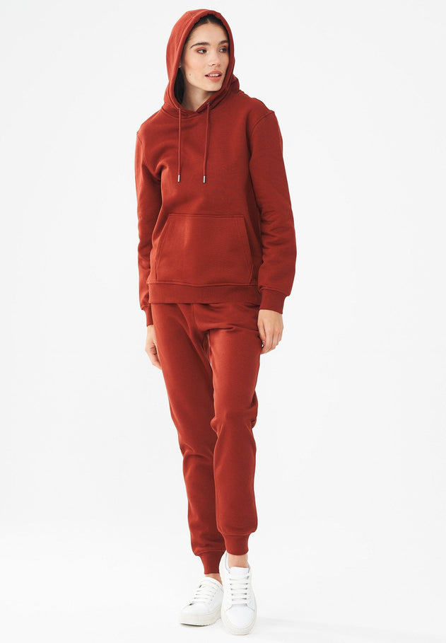 Women's Organic Cotton Hoodie With Kangaroo Pocket Ginger
