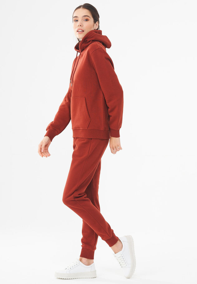 Women's Organic Cotton Hoodie With Kangaroo Pocket Ginger