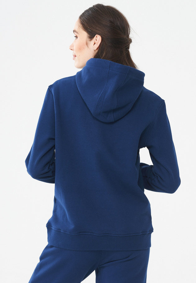 Women's Organic Cotton Hoodie With Kangaroo Pocket Navy