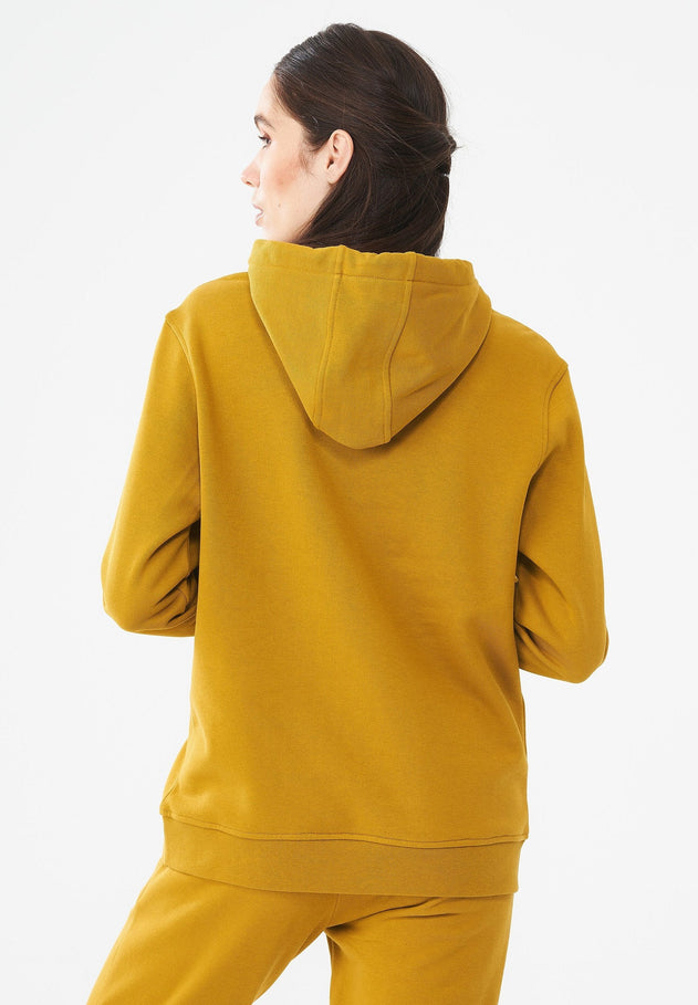 Women's Organic Cotton Hoodie With Kangaroo Pocket Tobacco