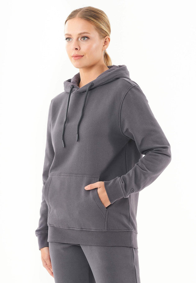 Women's Basic Soft Touch Organic Cotton Hoodie Asphalt