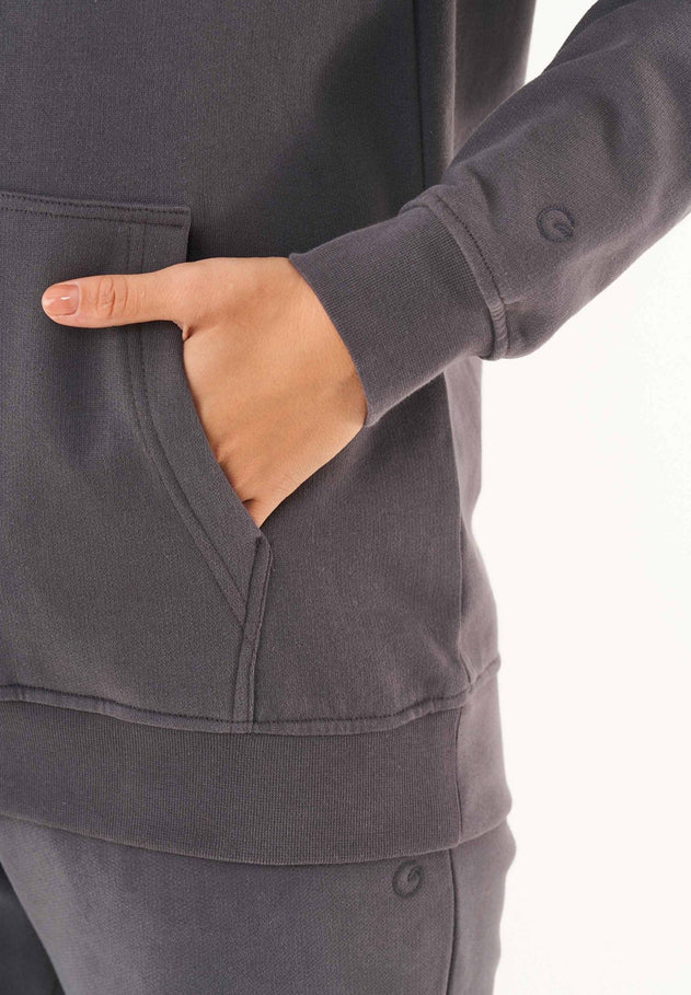 Women's Basic Soft Touch Organic Cotton Hoodie Asphalt