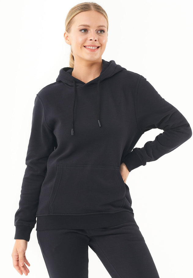 Women's Basic Soft Touch Organic Cotton Hoodie Black