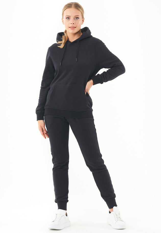 Women's Basic Soft Touch Organic Cotton Hoodie Black