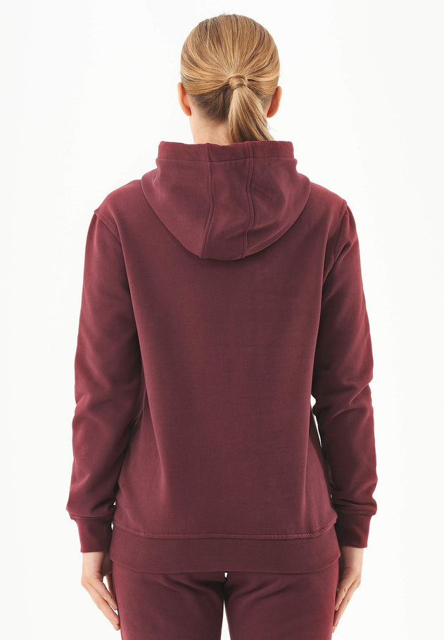 Women's Basic Soft Touch Organic Cotton Hoodie Bordeaux