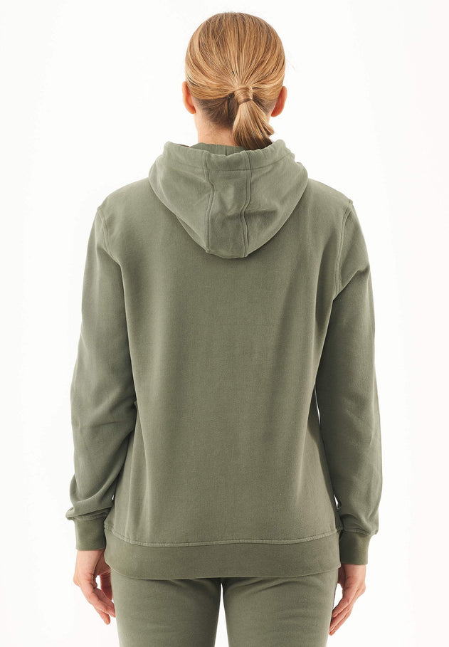Women's Basic Soft Touch Organic Cotton Hoodie Mid Olive