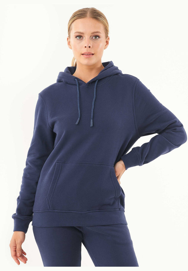 Women's Basic Soft Touch Organic Cotton Hoodie Navy