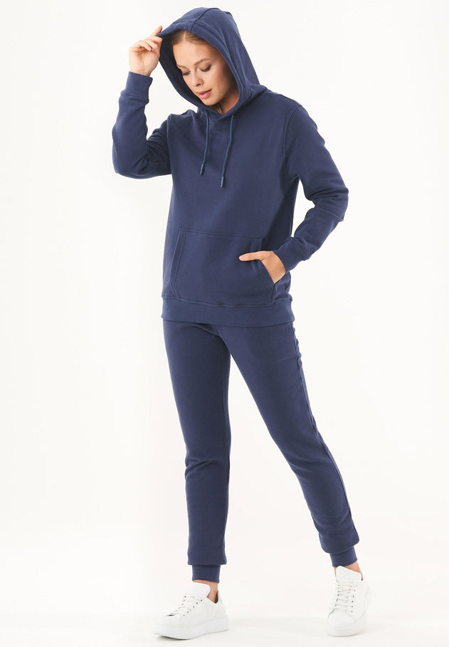 Women's Basic Soft Touch Organic Cotton Hoodie Navy