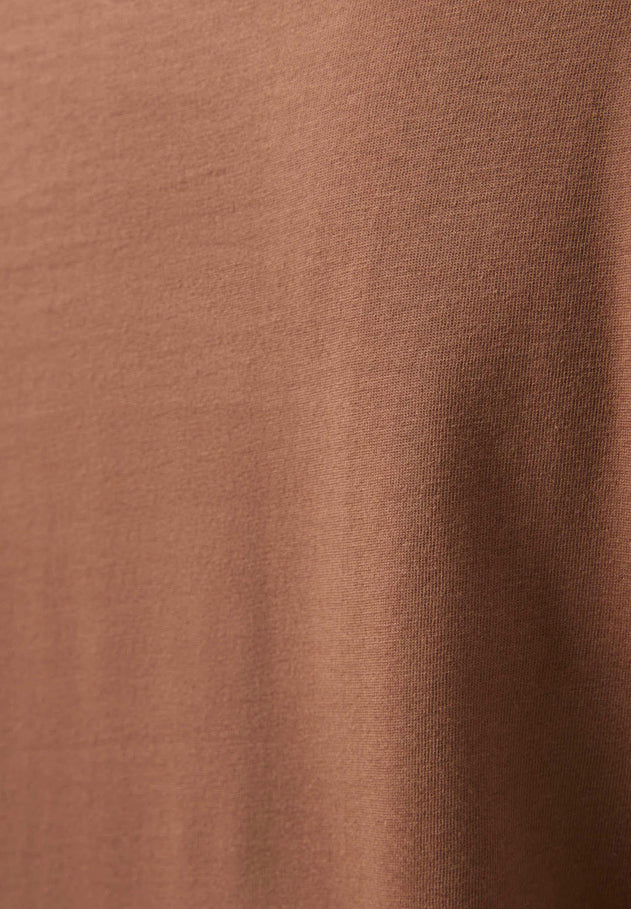 Women's Casual Long-Sleeved T-Shirt Cocoa Brown
