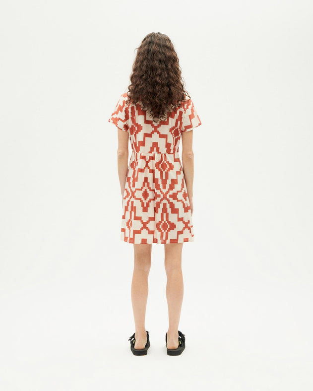 Hebe Illusion Dress Orange