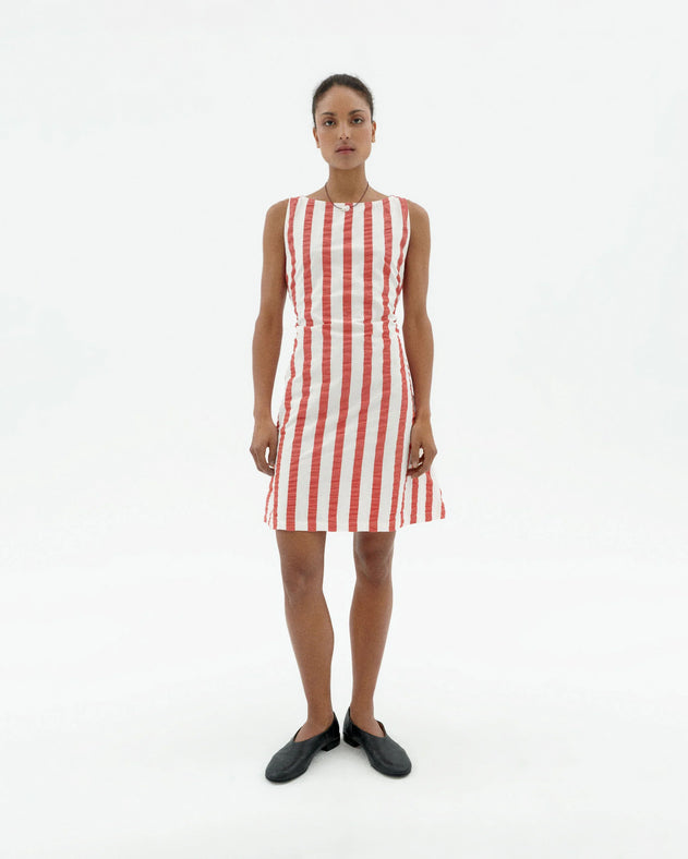 Cecile Dress Red Striped