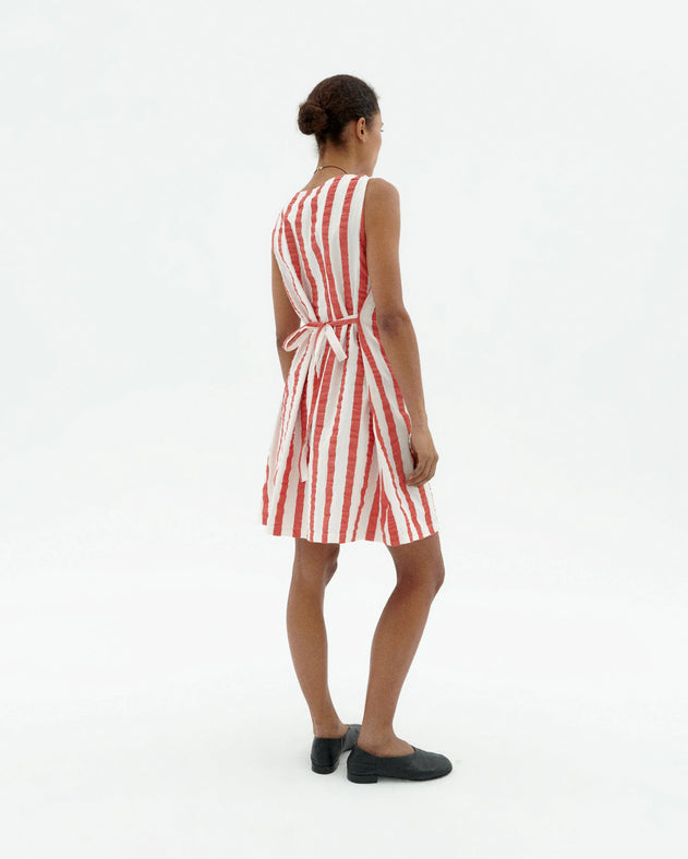 Cecile Dress Red Striped