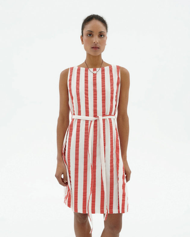 Cecile Dress Red Striped