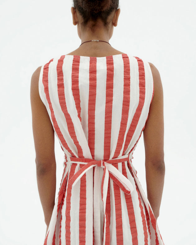 Cecile Dress Red Striped
