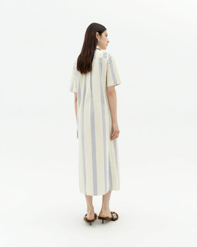 Gianna Shirt Dress Blue Stripes