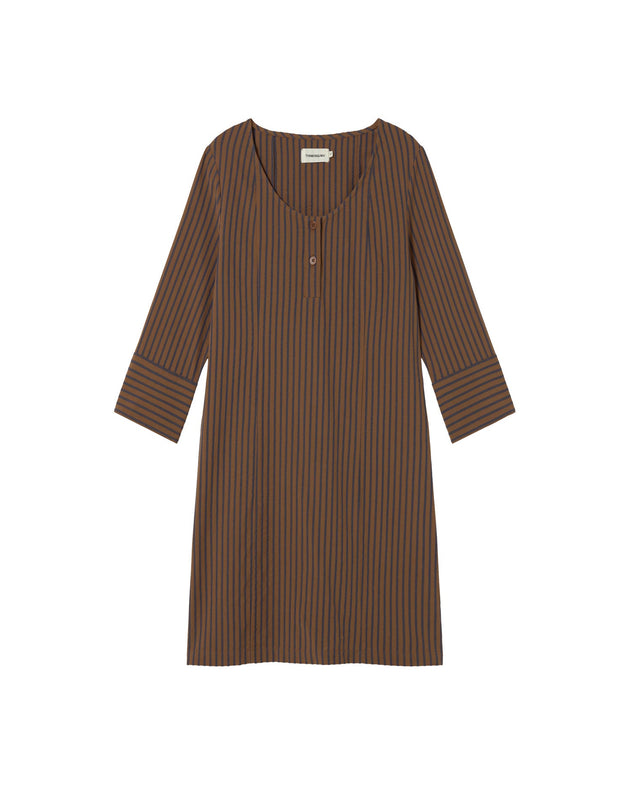 Maria Dress Striped Brown