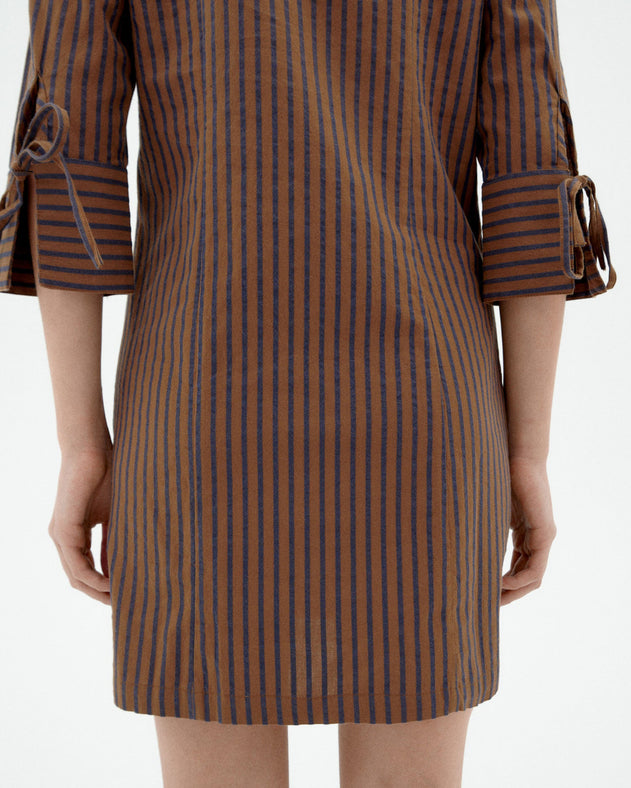 Maria Dress Striped Brown
