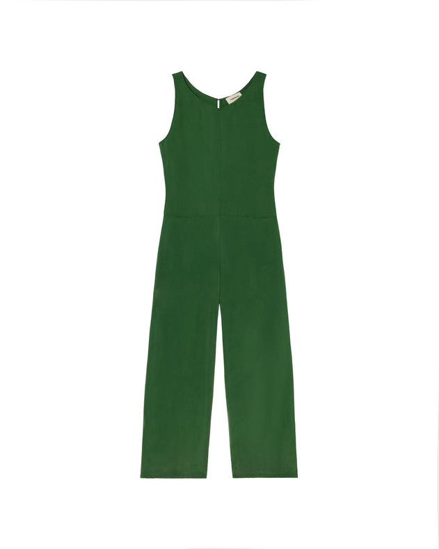 Adriana Cupro Jumpsuit Dill Green