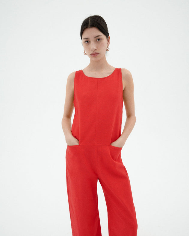 Adriana Jumpsuit Fiery Red