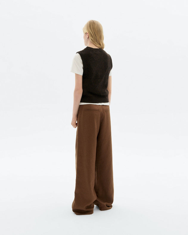 Kaia Vest Knitted Wool Brown