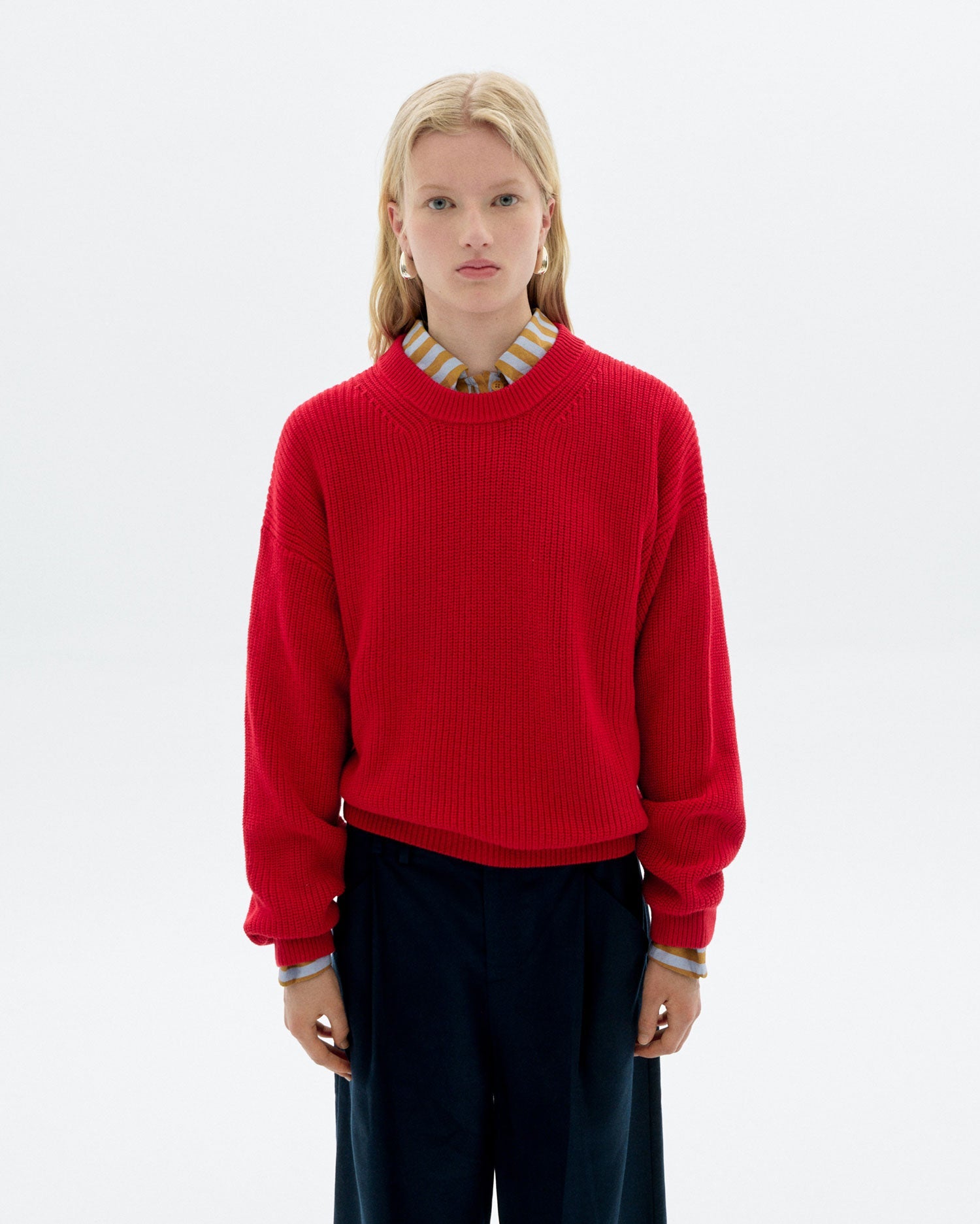 Carmen Cotton Sweater Red