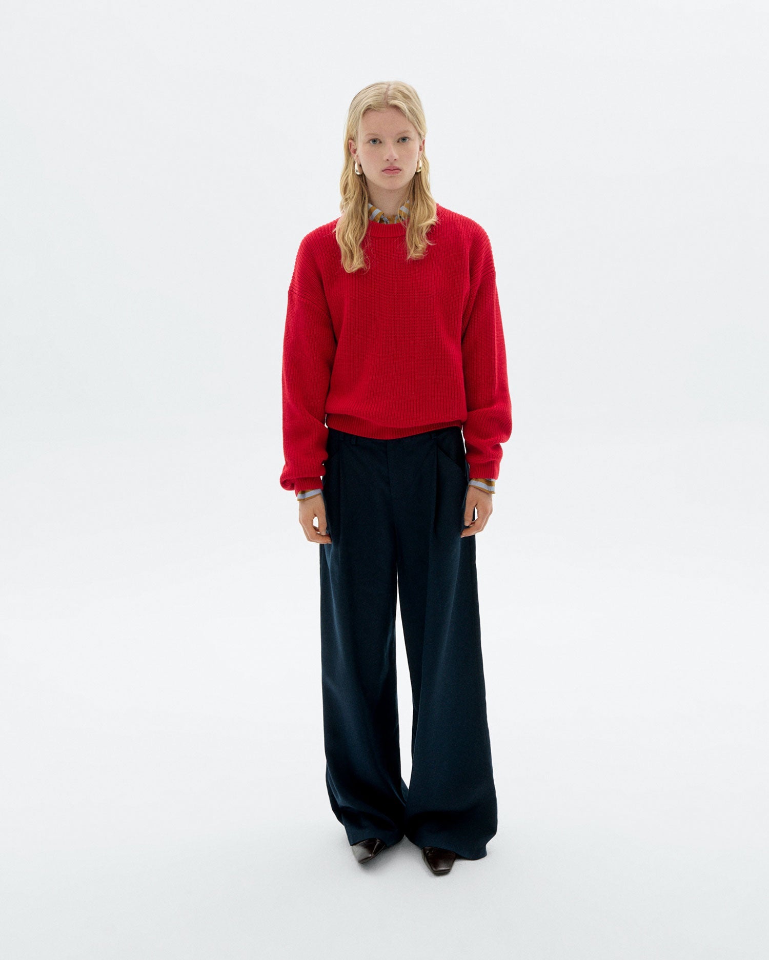 Carmen Cotton Sweater Red