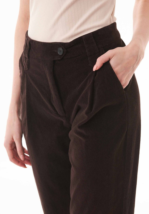 Women's Organic Cotton Corduroy Pants Espresso