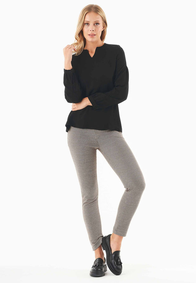 Women's Viscose V-Neck Blouse Black