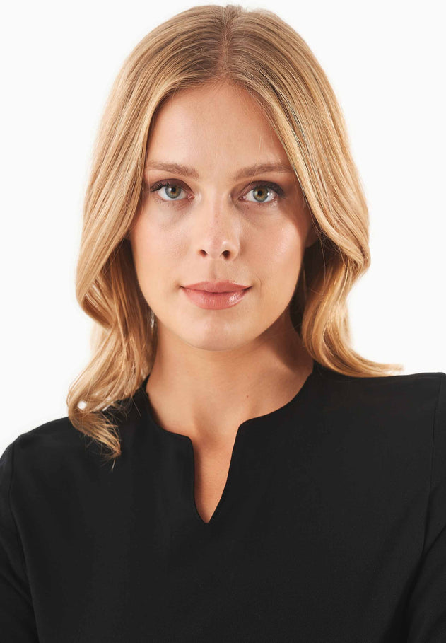 Women's Viscose V-Neck Blouse Black