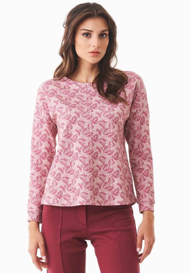 Women's Modal Blend Long Sleeve T-Shirt Autumn Leaves