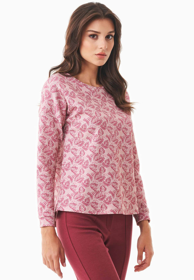 Women's Modal Blend Long Sleeve T-Shirt Autumn Leaves